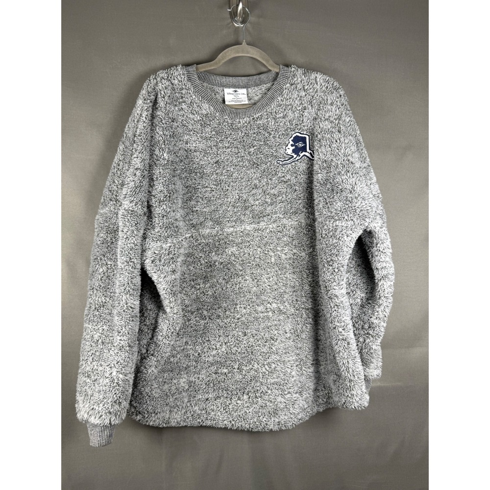 Disney Cruise Line Spirit Jersey Pullover L Grey Sherpa Alaska Fleece Mens